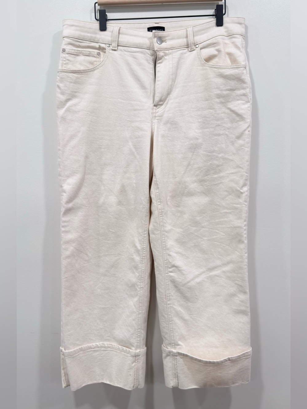 Talbots Cuffed Cream Jeans - Picture 8 of 13